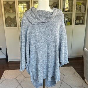 Joie Celia Cowl Neck Pullover Sweater Cotton blend light smoke color EUC
